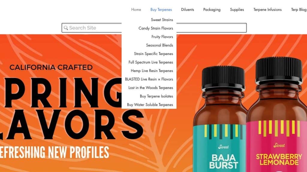 Flavors vs terpenes confusion, menu of terpenes